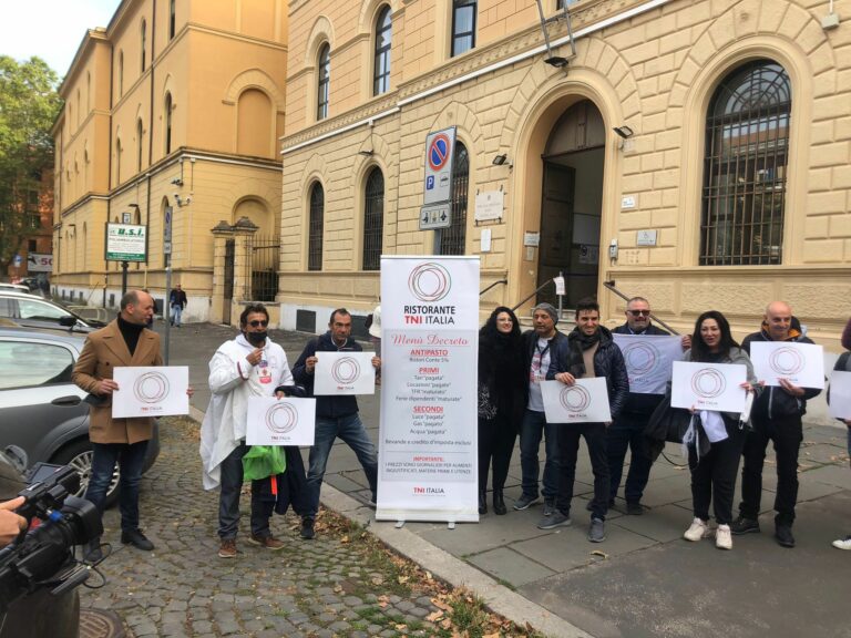 Ristoratori in protesta a Roma