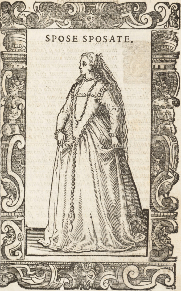 Una donna sposata in un disegno di Cesare Vecellio del 1598