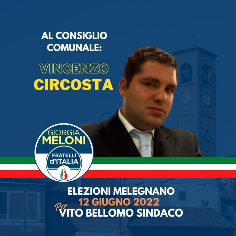 Melegnano, Vincenzo Circosta candidato con FDI