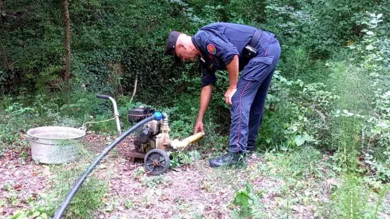 I furti d’acqua scoperti dai carabinieri forestali