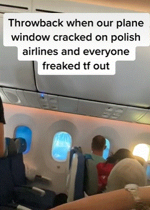 Attacchi di panico sull'aereo per un finestrino rotto