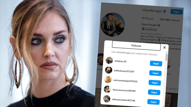 Chiara Ferragni analisi falsi profili instagram