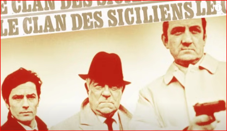 Jean Gabin, Alain Delon e Lino Ventura nel " clan dei siciliani"