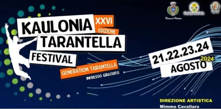 Kaulonia Tarantella Festival. Dal 21 al 24 agosto 2024